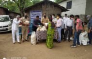 स्माईल फौंडेशन व ब्लू लाईन फौंडेशन यांचे माध्यमातून तालूका पोलिसांनी केले जीवनावश्यक वस्तूंचे वाटप  